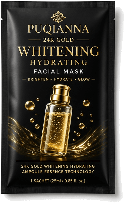 PUQIANNA 24K Gold Whitening Facial Mask 25 ml